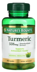 БАД Nature's Bounty Turmeric, Standardized Extract, 538 мг, 45 капсул (NRT-55273)