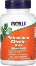БАД NOW Foods Potassium Citrate, 99 мг, 180 капсул  (NOW-01448)
