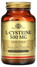 БАД Solgar L-цистеин, 500 мг, 90 растительных капсул  (SOL-00962)