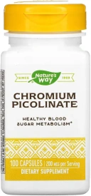 БАД Nature's Way Chromium Picolinate, 200 мкг, 100 капсул  (NWY-41031)