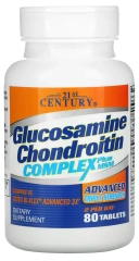 БАД 21st Century Glucosamine Chondroitin Complex Plus MSM, Advanced Triple Strength, 80  (CEN-27290)