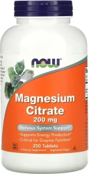 БАД NOW Foods Magnesium Citrate, 200 мг, 250 таблеток  (NOW-01292)