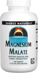 БАД Source Naturals Magnesium Malate, 1250 мг, 180 таблеток  (SNS-00262)