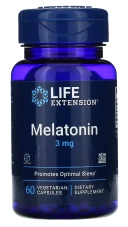 БАД Life Extension Melatonin, 3 мг, 60 вегетарианских капсул (LEX-33006)