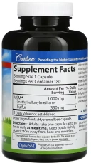 БАД Carlson MSM Sulfur, 1,000 мг, 180 растительных капсул  (CAR-08722)
