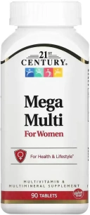 Витамины 21st Century Mega Multi for Women, 90 таблеток  (CEN-22659)