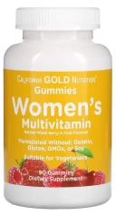 Витамины California Gold Nutrition Мультивитамины для женщин, ягодно-фруктовый вкус, 90 пастилок  (CGN-01199)
