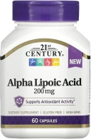 БАД 21st Century Alpha Lipoic Acid, 200 мг, 60 капсул  (CEN-28072)