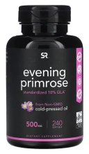 БАД Sports Research Evening Primrose, 500 мг, 240 мягких капсул (SRE-01119)