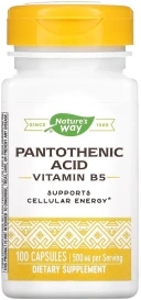 Витамины Nature's Way Pantothenic Acid, Vitamin B5, 250 мг, 100 капсул  (NWY-40491)