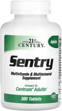Витамины 21st Century Sentry, Adults Multivitamin & Multimineral Supplement, 300 таблеток  (CEN-22702)