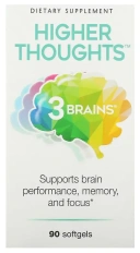 Комплекс Natural Factors 3 Brains, Higher Thoughts, 90 мягких капсул (NFS-03050)