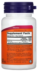 Витамины NOW Foods MK-7 Витамин K-2, 100 мкг, 60 растительных капсул (NOW-00992)
