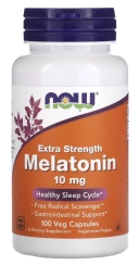 БАД NOW Foods Extra Strength Melatonin, 10 мг, 100 вегетарианских капсул (NOW-03557)
