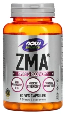Витамины NOW Foods Sports, ZMA, Sports Recovery, 90 веганских капсул (NOW-02200)