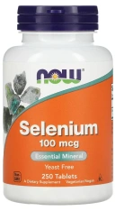 БАД NOW Foods Selenium 100 мкг, 250 таблеток  (NOW-01482)