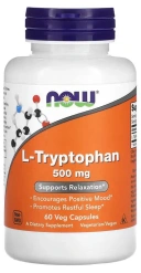 БАД NOW Foods L-триптофан, 500 мг, 60 вегетарианских капсул  (NOW-00166)