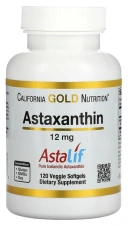 БАД California Gold Nutrition Astaxanthin, Astalif Pure Icelandic, 12 мг, 120 вегетарианских капсул  (CGN-01104)