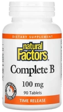 Витамины Natural Factors Complete B, 100 мг, 90 таблеток  (NFS-01141)