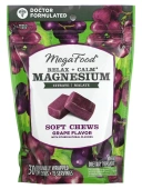 Минералы MegaFood Relax + Calm Magnesium Soft Chews, Grape, 30 жевательных таблеток в индивидуальной упаковке (MGF-10399)