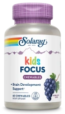 Комплекс Solaray Kids, Focus Chewables, Natural Grape, 60 мармеладок (SOR-08378)