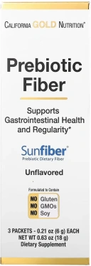 БАД California Gold Nutrition Prebiotic Fiber, 3 пакетика, по 6 г  (CGN-02034)