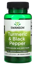 БАД Swanson Turmeric & Black Pepper, 60 веганских капсул (SWV-11613)