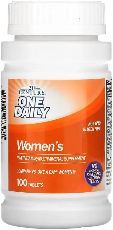 Витамины 21st Century One Daily, Women's, 100 таблеток  (CEN-27308)