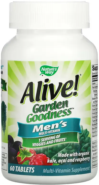 Комплекс Nature's Way Alive! Garden Goodness, Men's Multivitamin, 60 таблеток  (NWY-12112)