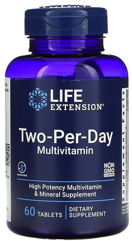 Витамины Life Extension Two-Per-Day Multivitamin, 60 таблеток  (LEX-23166)