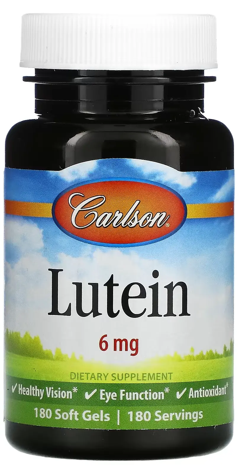 БАД Carlson Lutein, 6 мг, 180 гелевых капсул  (CAR-08652)