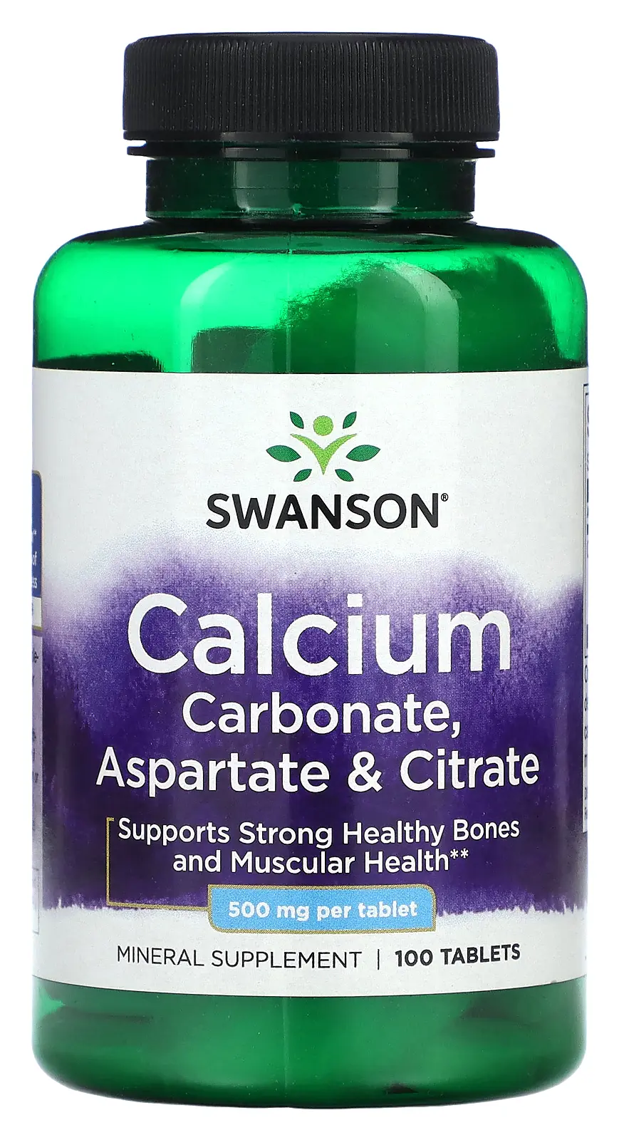 Минералы Swanson Calcium Carbonate, Aspartate & Citrate, 500 мг, 100 таблеок (SWV-01862)