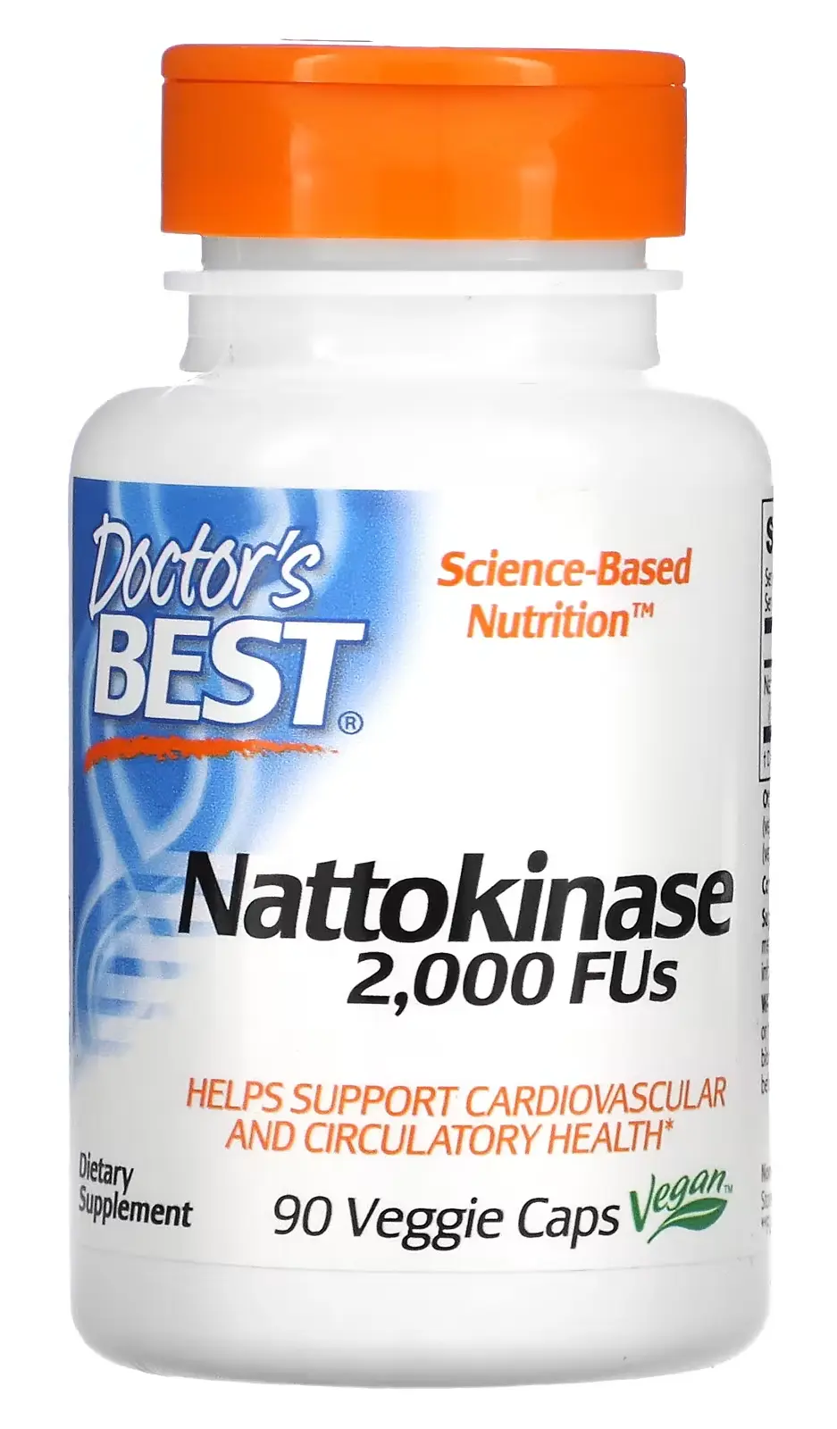 БАД Doctors Best Nattokinase, 2000 FU, 90 вегетарианских капсул  (DRB-00125)