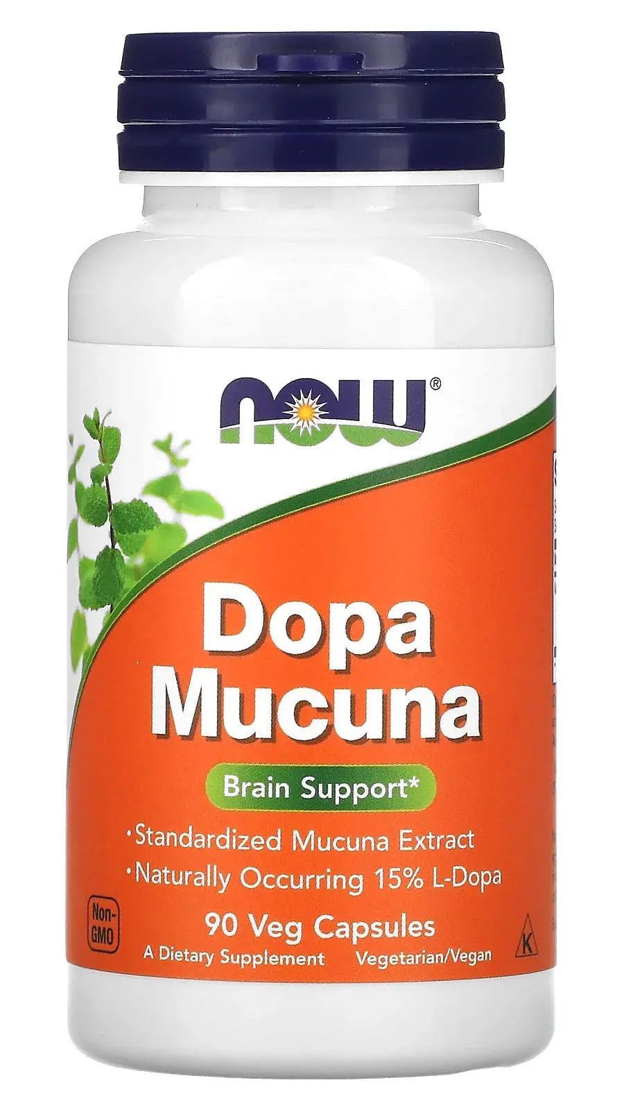 БАД NOW Foods Dopa Mucuna, 90 веганских капсул (NOW-03092)