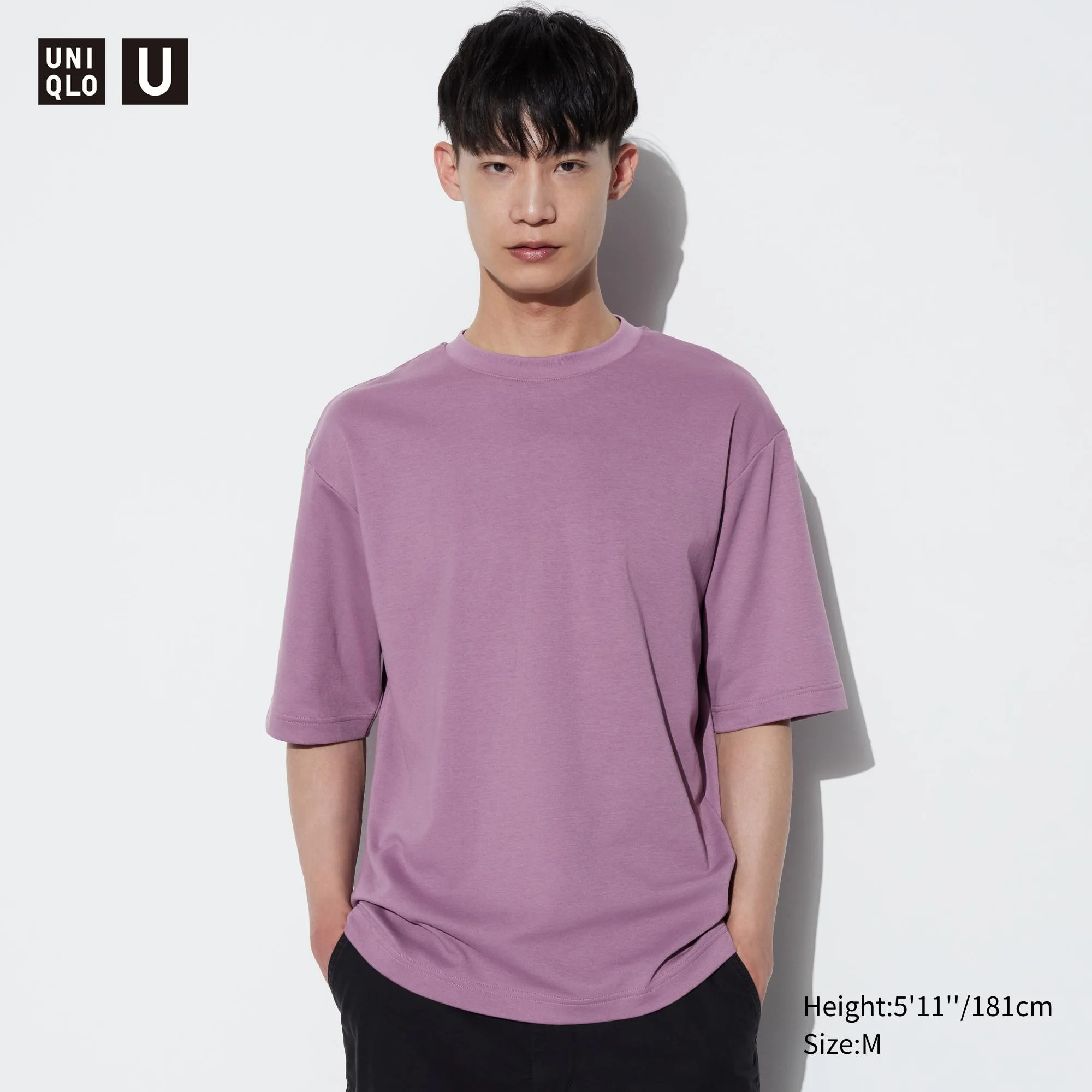 Мужская футболка UNIQLO AIRism Cotton Crew Neck Oversized T-Shirt ...