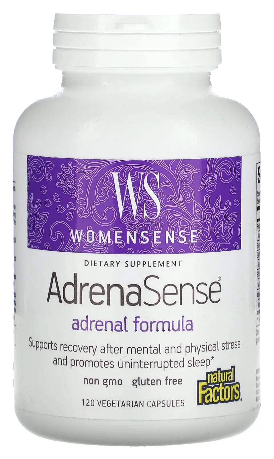 Комплекс Natural Factors Womensense, AdrenaSense, Adrenal Formula, 120 веганских капсул (NFS-04942)