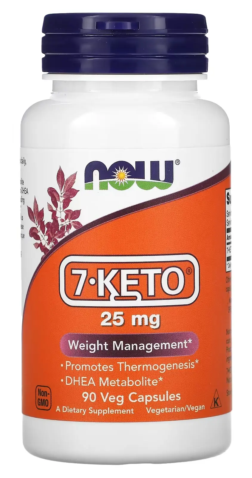 Жиросжигатель NOW Foods 7-KETO, 25 mg, 90 растительных капсул  (NOW-03010)