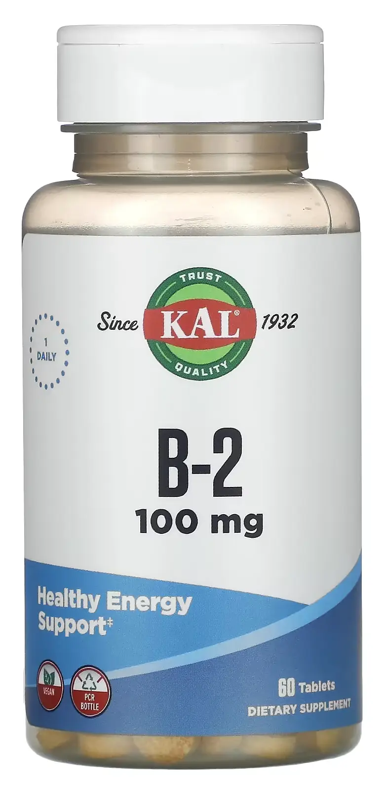 Витамины KAL B-2, 100 мг, 60 таблеток (CAL-52406)
