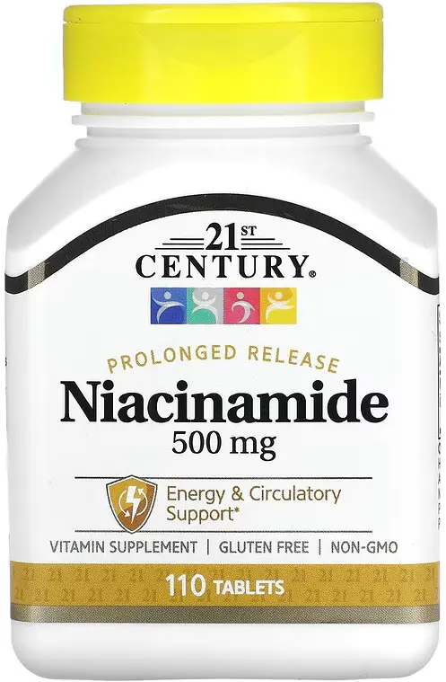 Витамины 21st Century Prolonged Release Niacinamide, 500 мг, 110 таблеток  (CEN-22550)