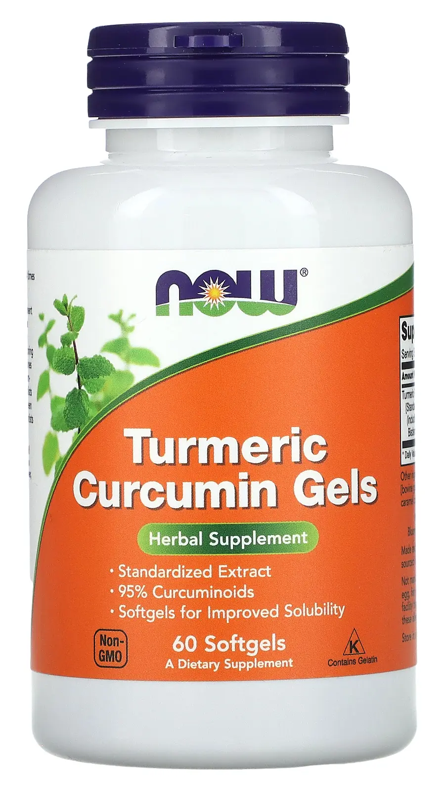 БАД NOW Foods Turmeric Curcumin Gels, 60 капсул  (NOW-04938)