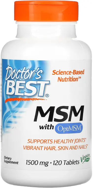 БАД Doctors Best MSM with OptiMSM, 1500 мг, 120 таблеток  (DRB-00097)
