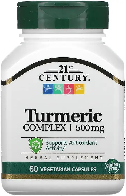 БАД 21st Century Turmeric Complex, 500 мг, 60 вегетарианских капсул  (CEN-27844)