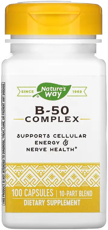 Витамины Nature's Way B-50 Complex, 100 капсул  (NWY-40511)