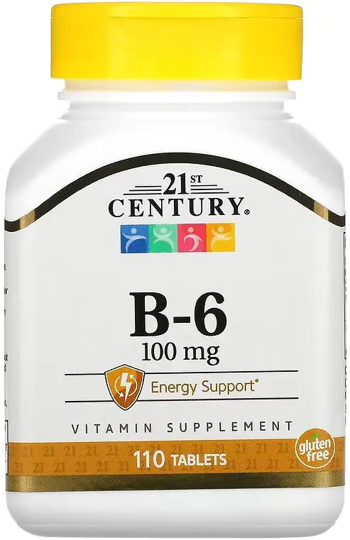 Витамины 21st Century B-6, 100 мг, 110 таблеток  (CEN-21196)