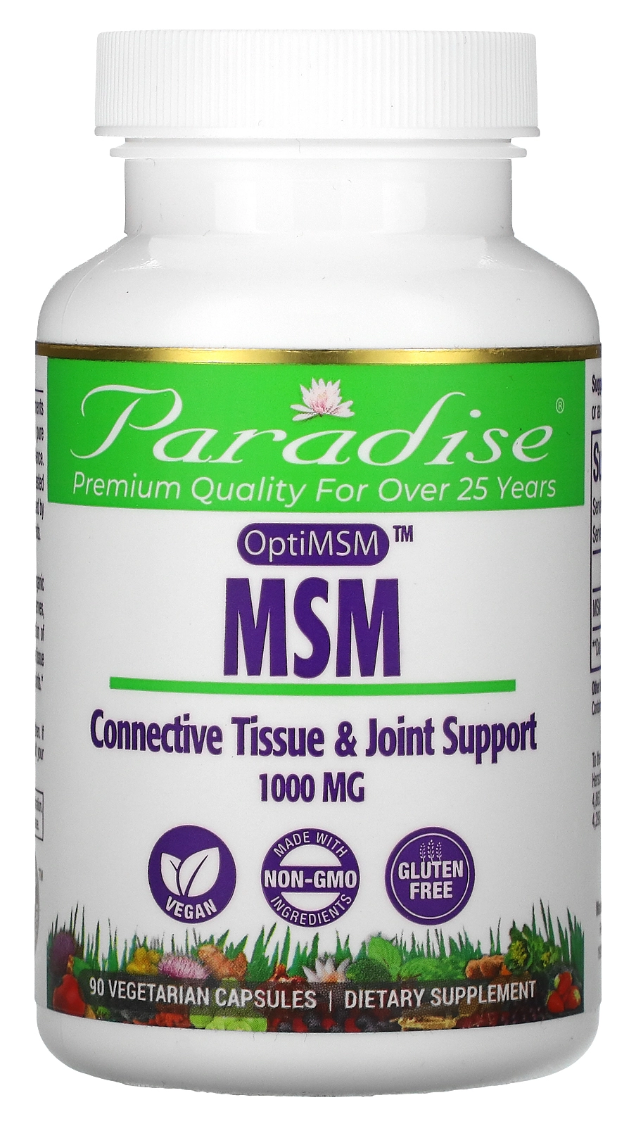 БАД Paradise Herbs MSM 90 веганских капсул (PAR-77750)
