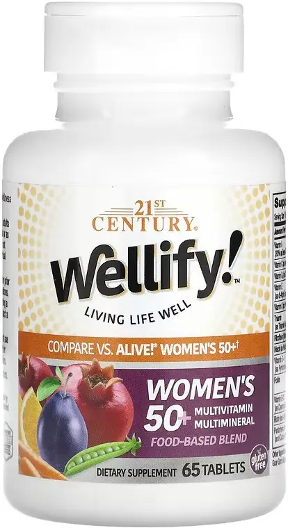 Витамины 21st Century Wellify! Women's 50+ Multivitamin Multimineral, 65 таблеток  (CEN-22460)