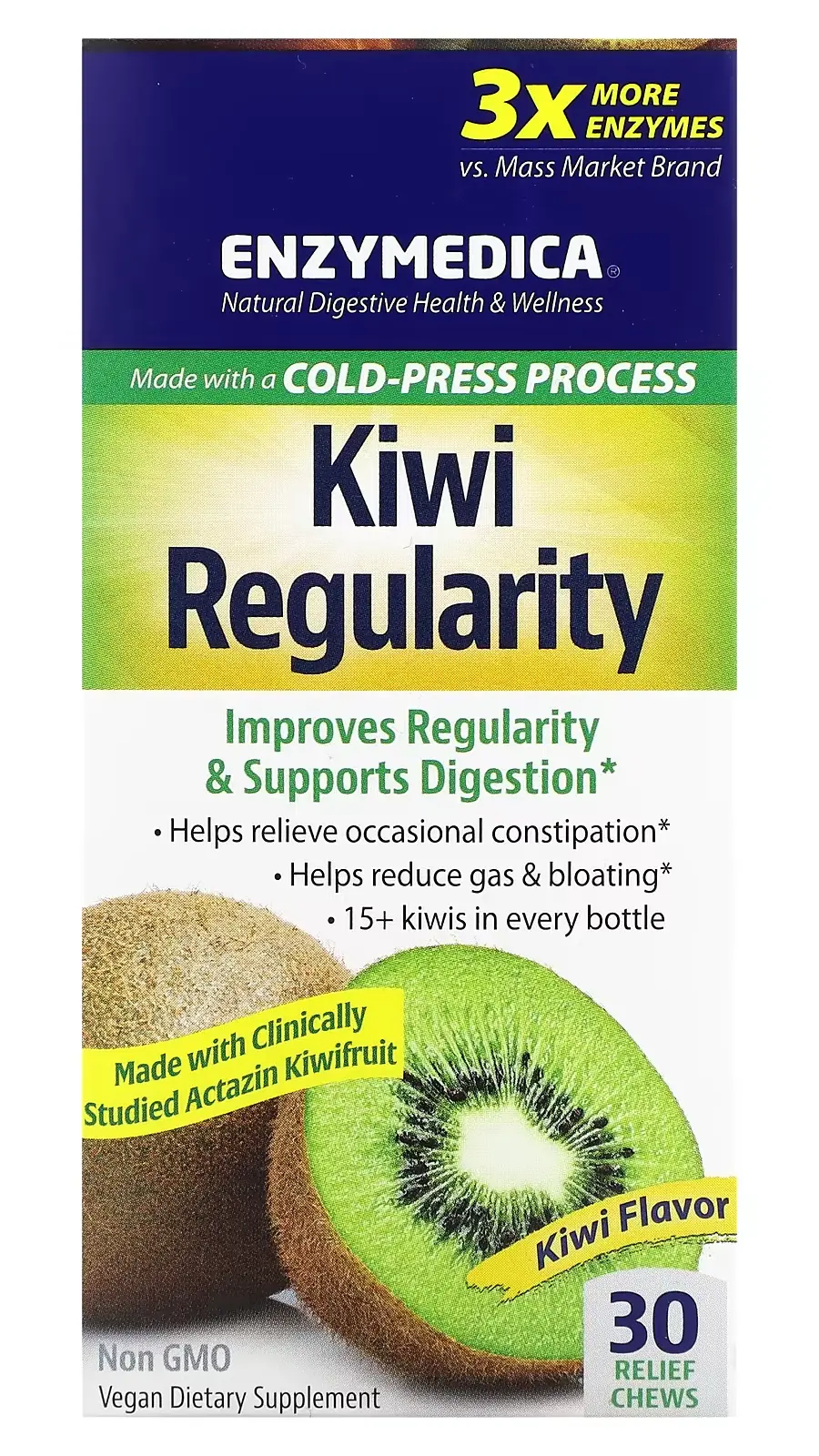 Ферменты Enzymedica Kiwi Regularity, Kiwi, 30 жевательных таблеток (ENZ-11015)