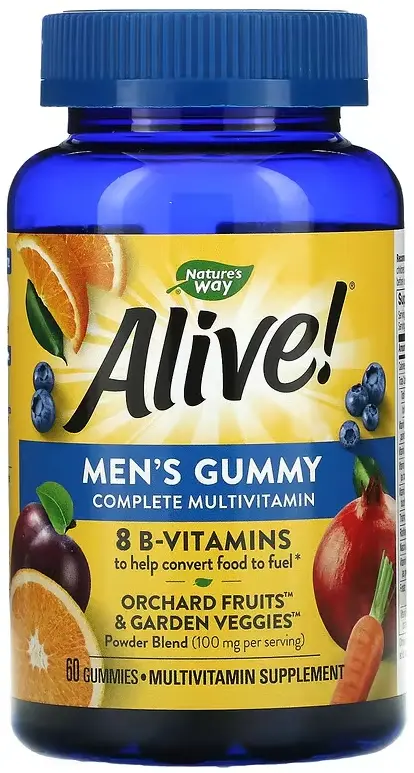 Комплекс Nature's Way Men's Gummy Complete Multivitamin, Fruit, 60 мармеладок  (NWY-15900)