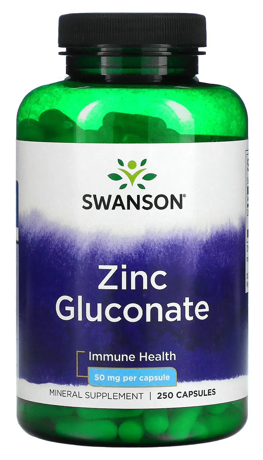 Минералы Swanson Zinc Gluconate, 50 мг, 250 капсул (SWV-01206)