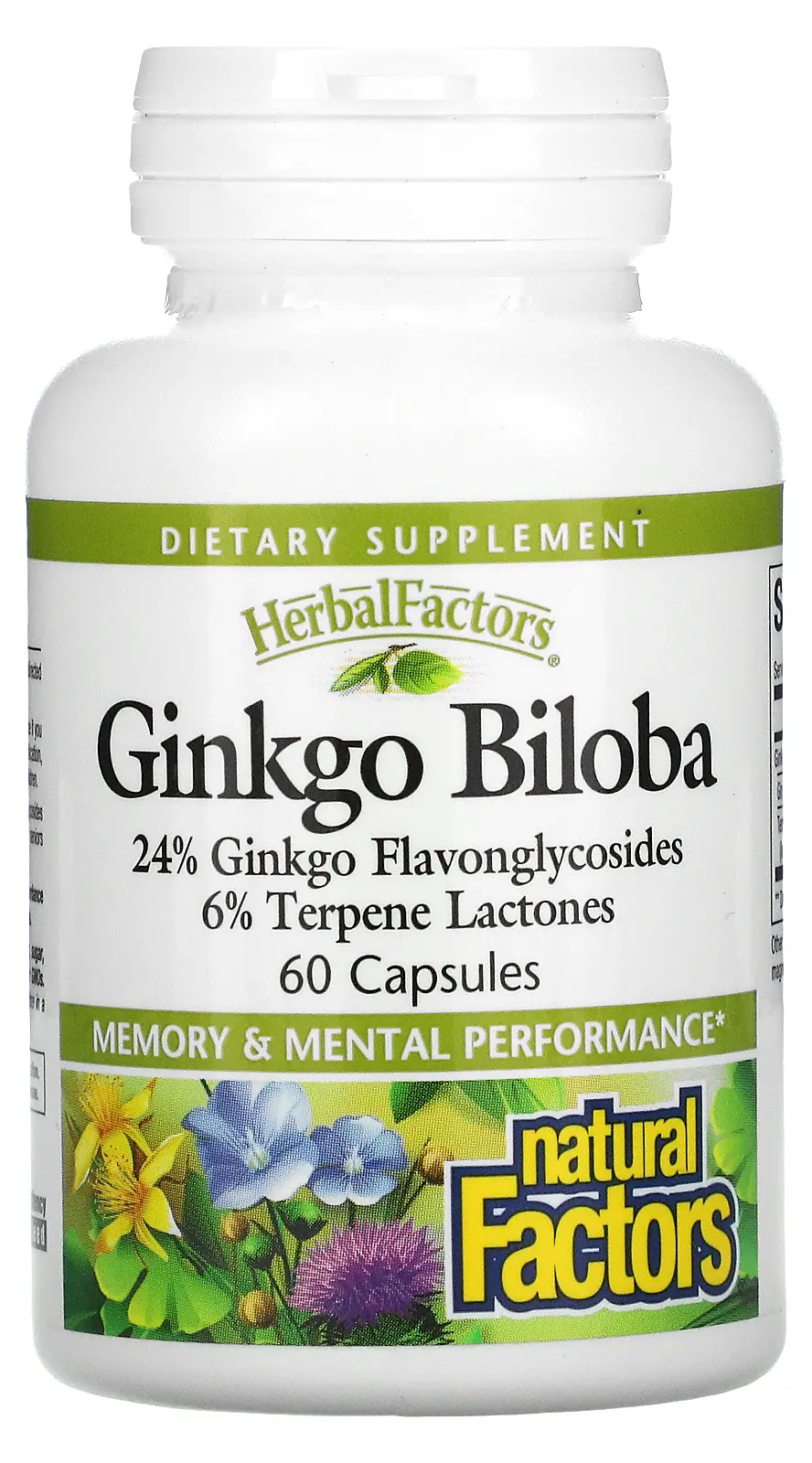 БАД Natural Factors Ginkgo Biloba, 60 капсул (NFS-04532)